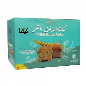 الفاخرات كيكنا - كيك الدخن بالتمر - 15 قطعة - 350 جرام الفاخرات كيكنا - كيك الدخن بالتمر - 15 قطعة - 350 جرام